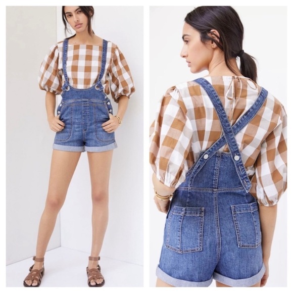Pilcro Slouchy Denim Overalls - Picture 1 of 6